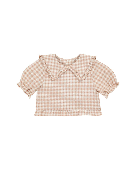 Prairie Blouse | Pink Gingham