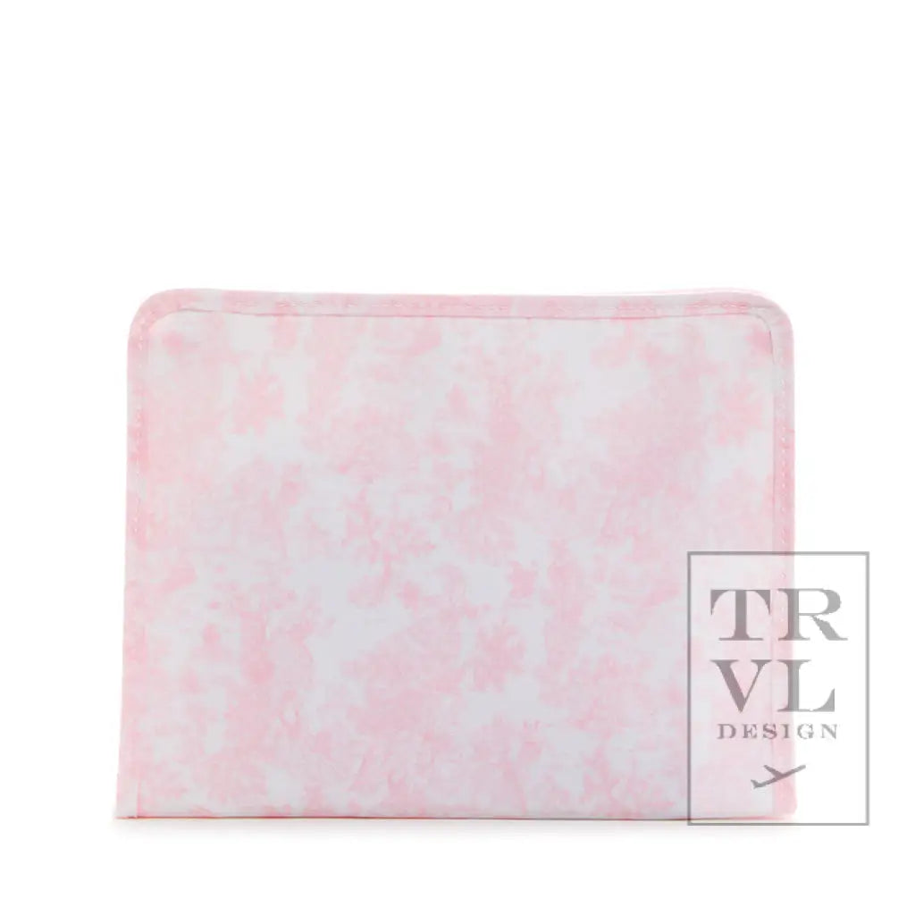 Roadie Large Zip Pouch | Bunny Toile Pink