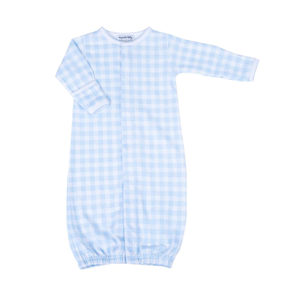 Convertible Gown | Blue Check