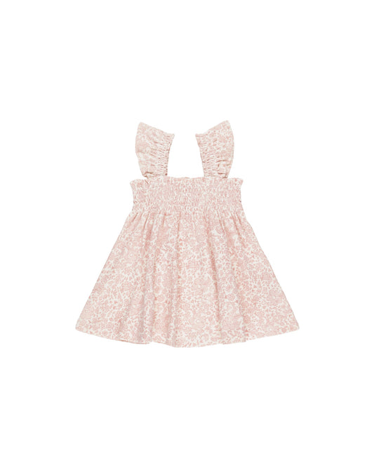 Smocked Jersey Dress | Pink Blossom