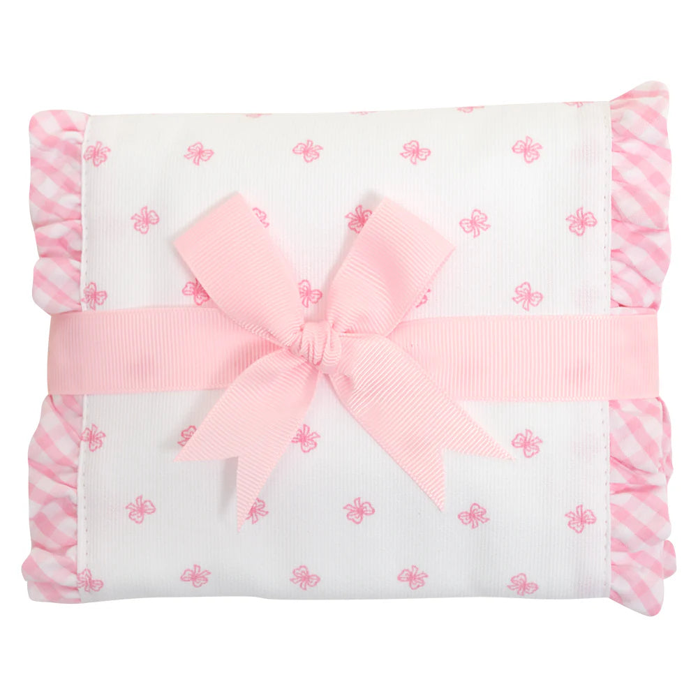 Fancy Burp Pad | Pink Bow