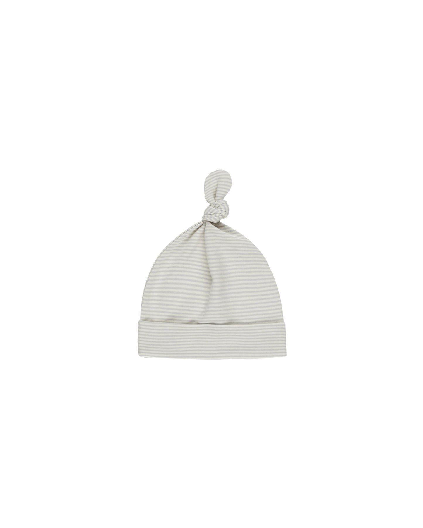 Knotted Hat | Sky Micro Stripe