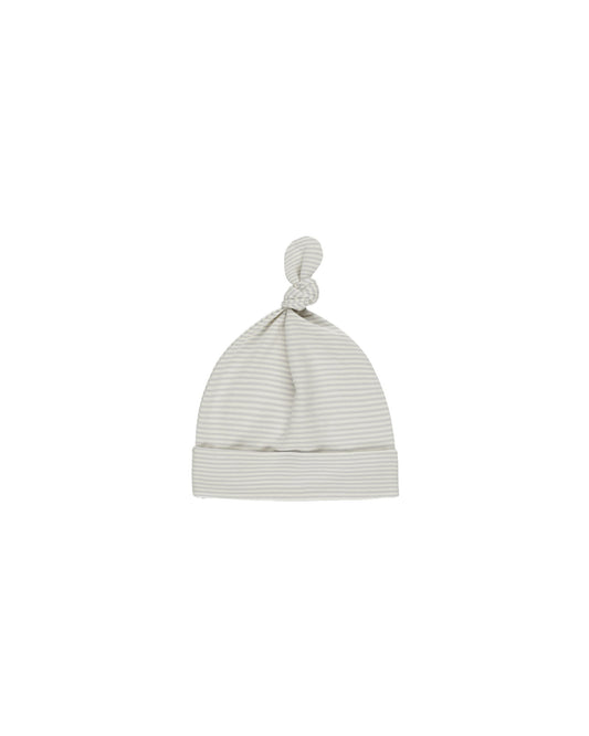 Knotted Hat | Sky Micro Stripe