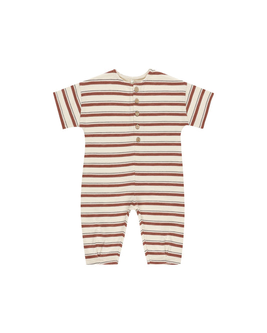 Hayes Jumpsuit | Brick Stripe