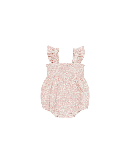 Ruffle Sleeve Romper | Pink Blossom