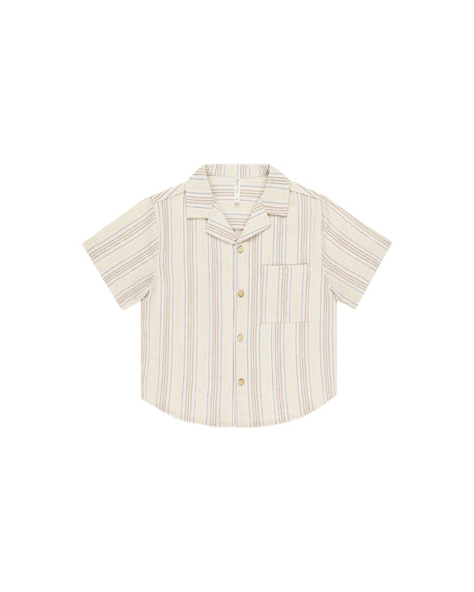 Lapel Collar Shirt | Summer Stripe