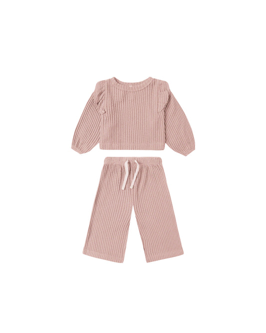 Ruffle Cozy Set | Rose