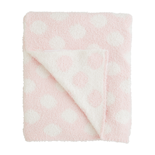 Chenille Blanket | Pink Dot