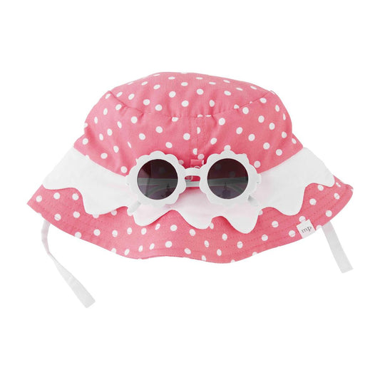 Hat and Glasses | Pink Scallop