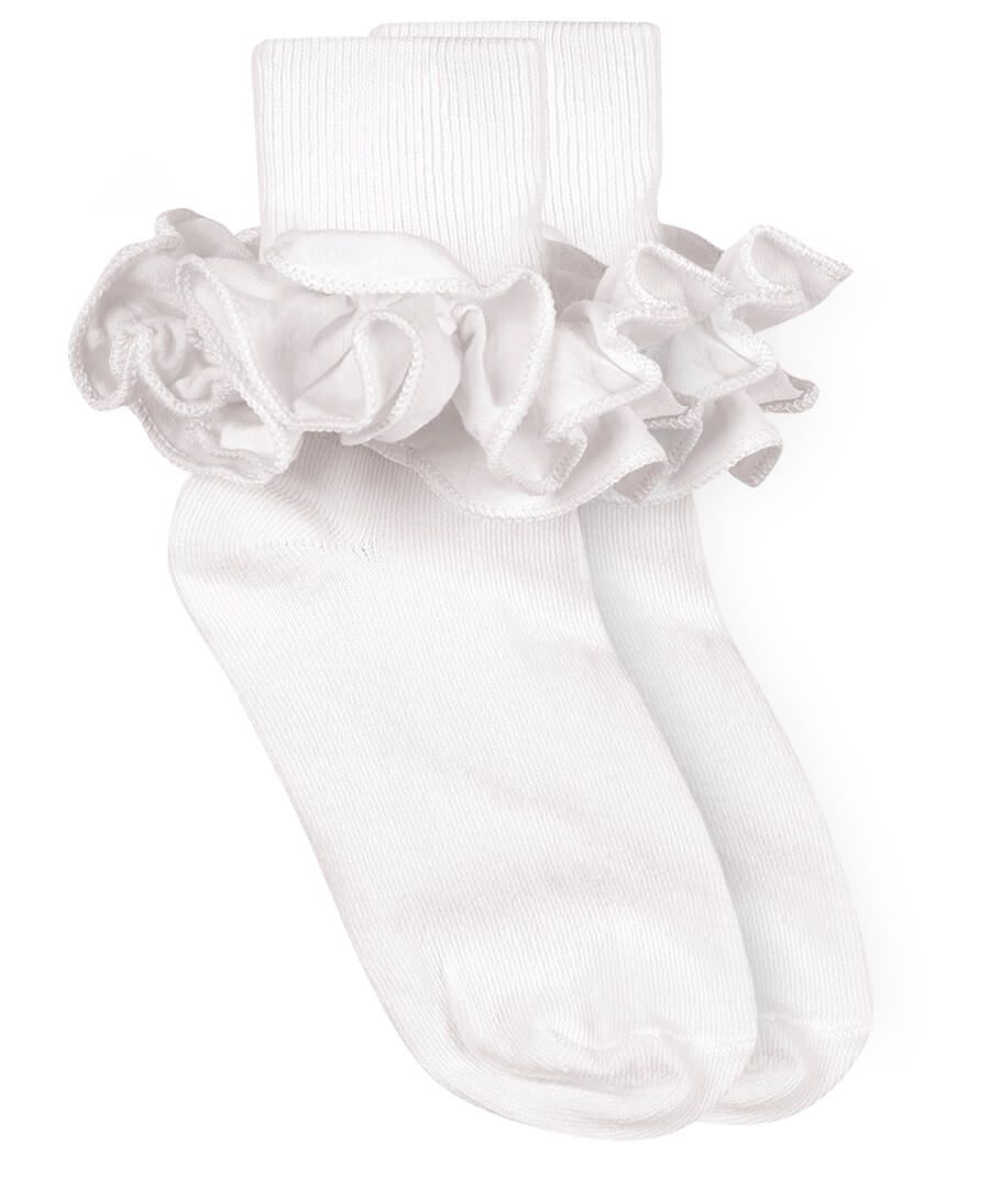 Jefferies Ruffle Sock White