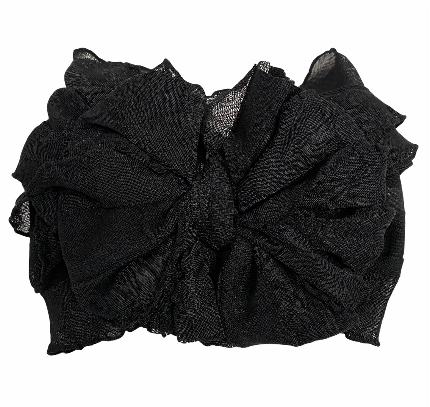 Ruffle Headwrap Black