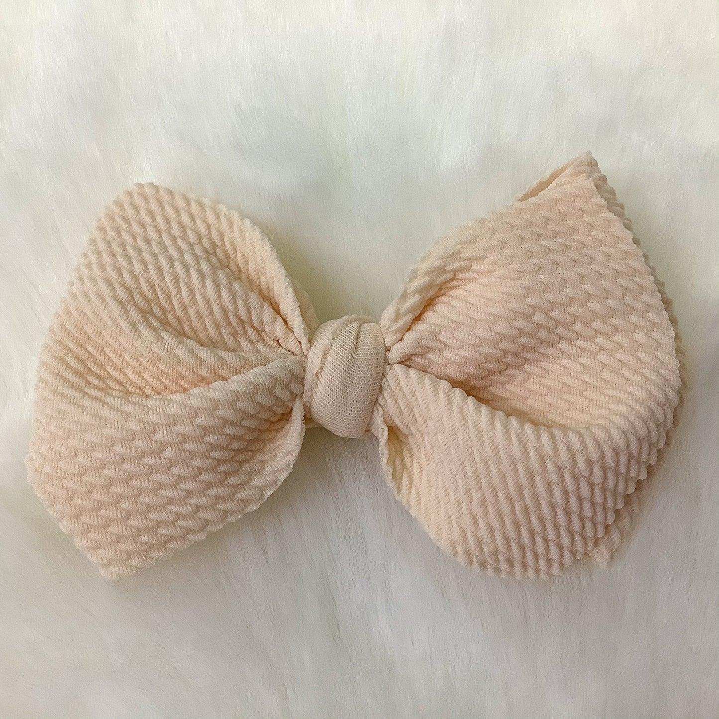 Waffle Knit Clip Cream