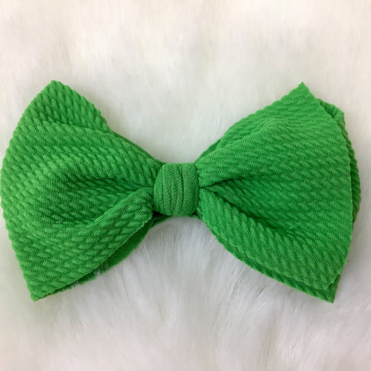 Waffle Knit Clip Apple Green