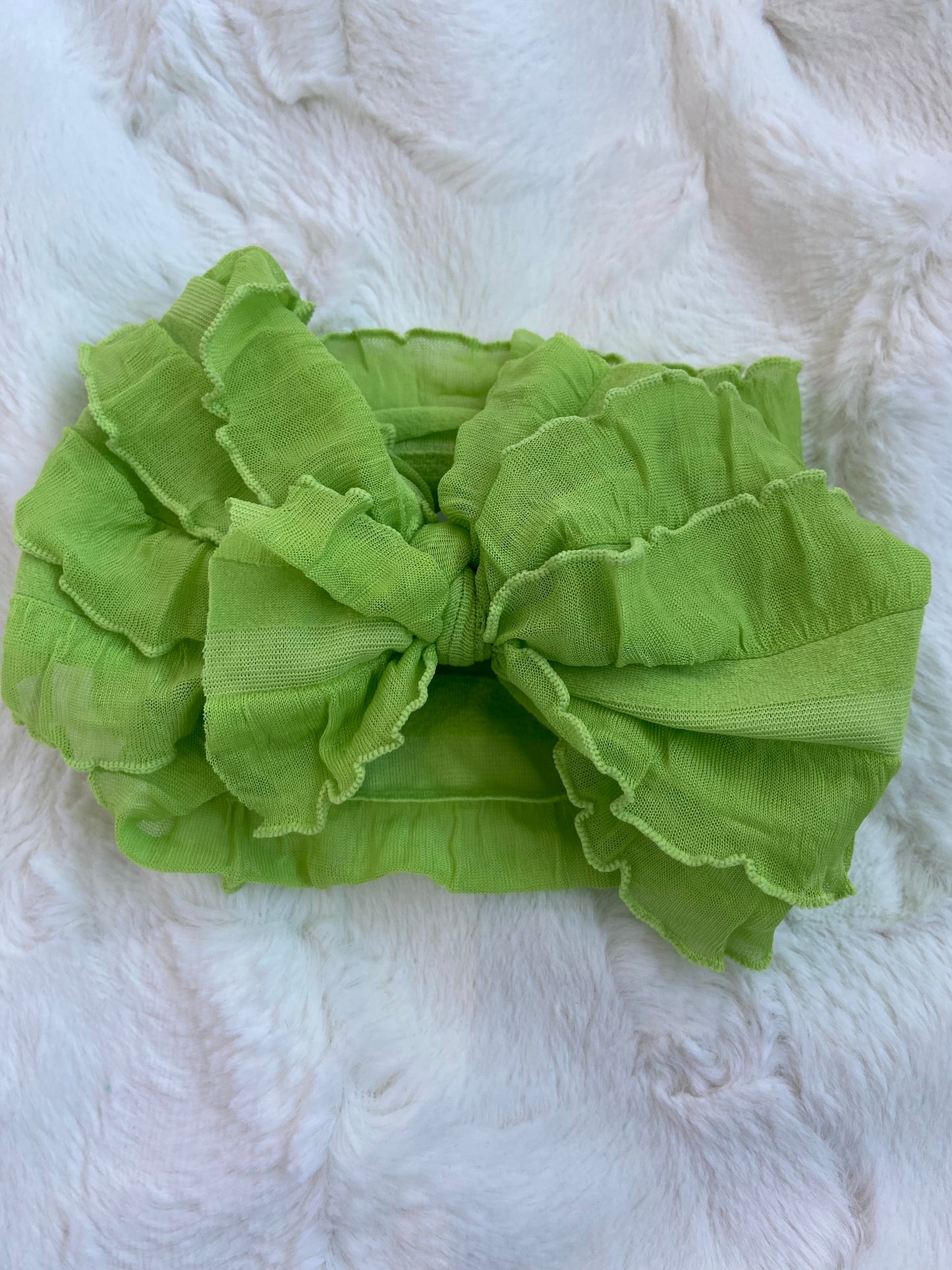 Ruffle Headwrap Spring Green