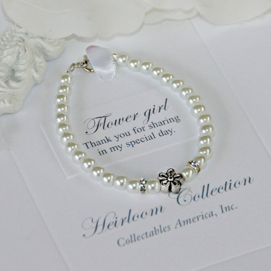 Flower Girl Pearl Bracelet 5"