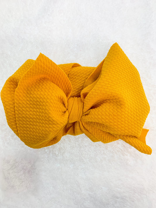 Waffle Knit Headwrap Mustard