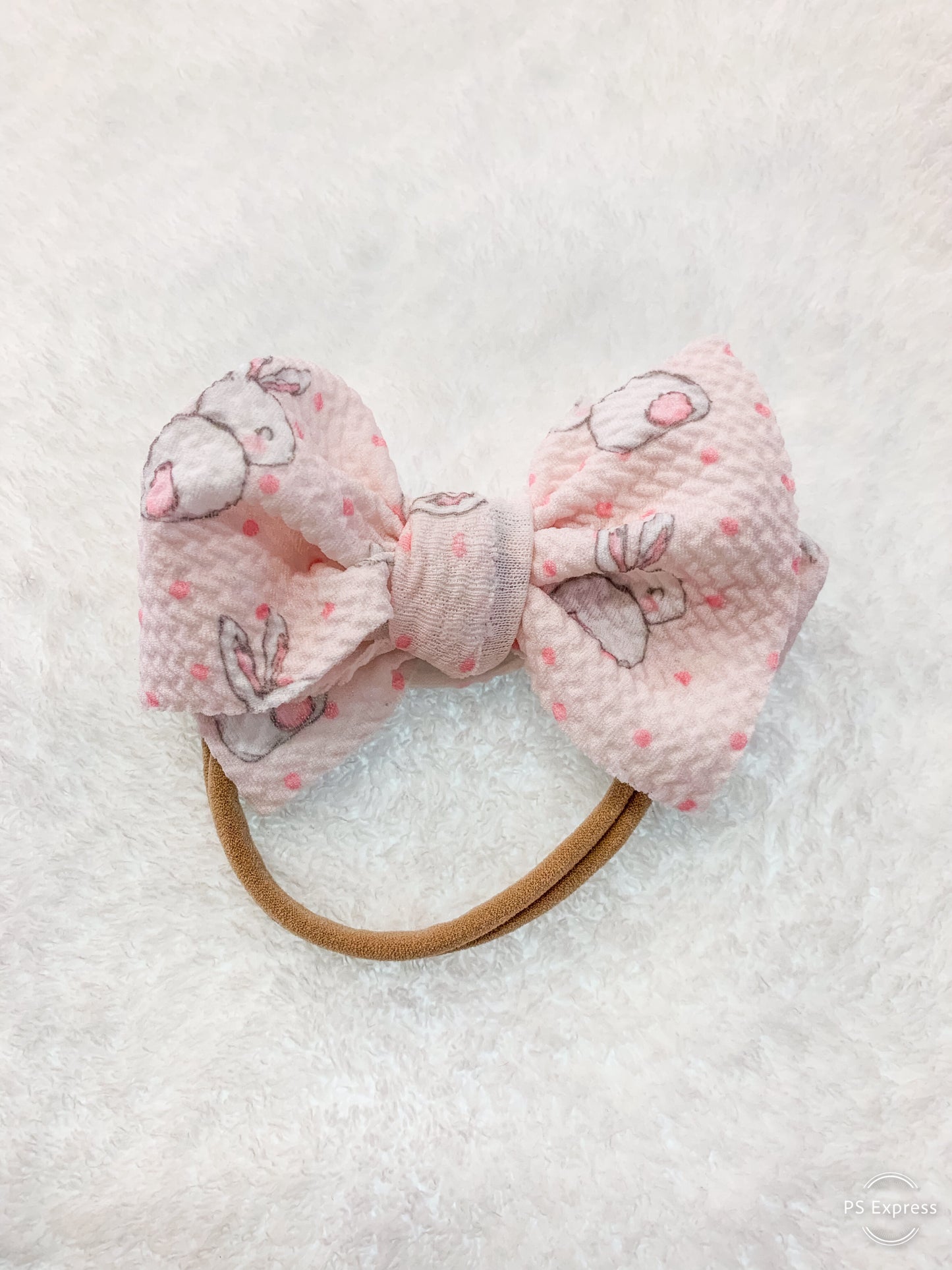 Mini Waffle Knit Headband Bunny