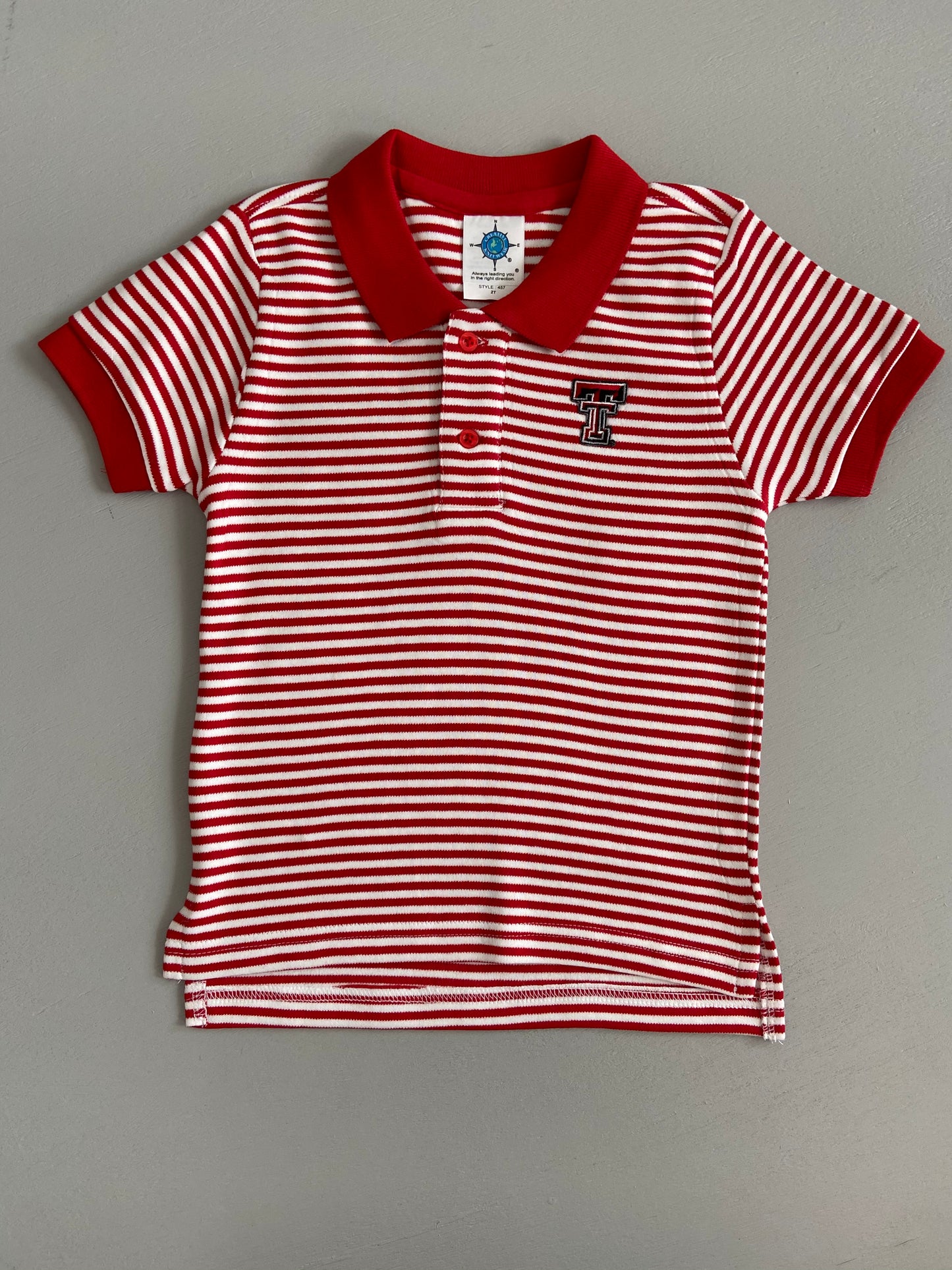 Texas Tech Striped Polo Shirt
