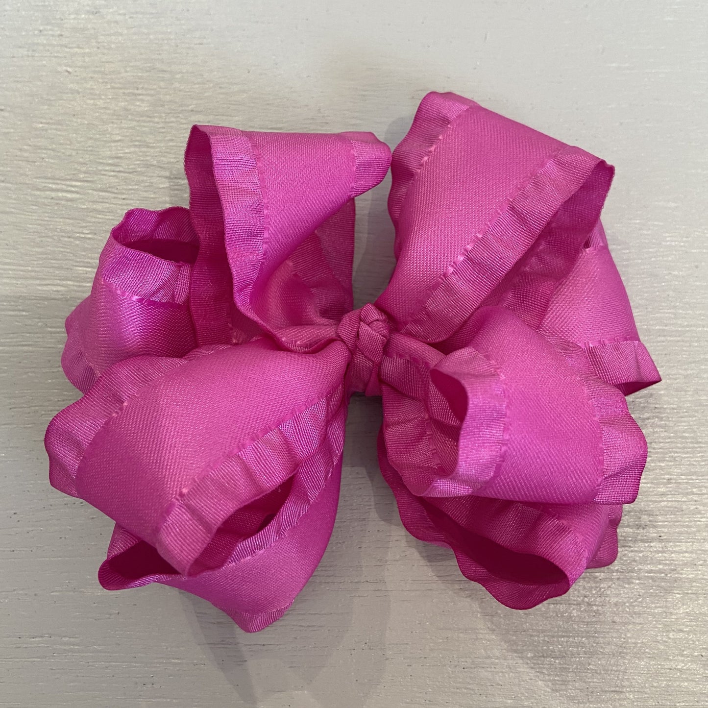 Double Ruffle Bow, Large, Wildberry