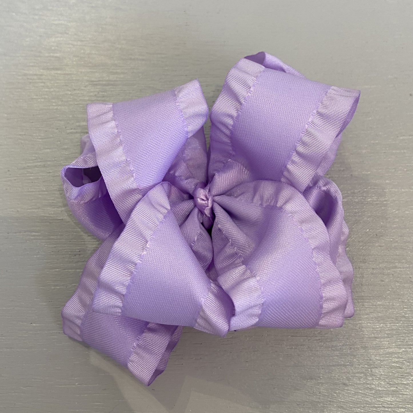 Double Ruffle Bow, Large, Lavender