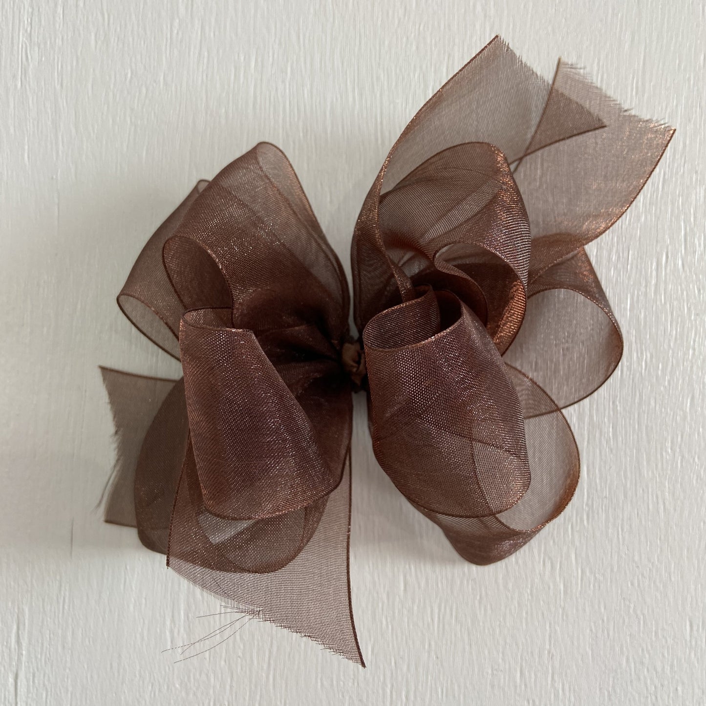 Sheer Bow, Large, Brown