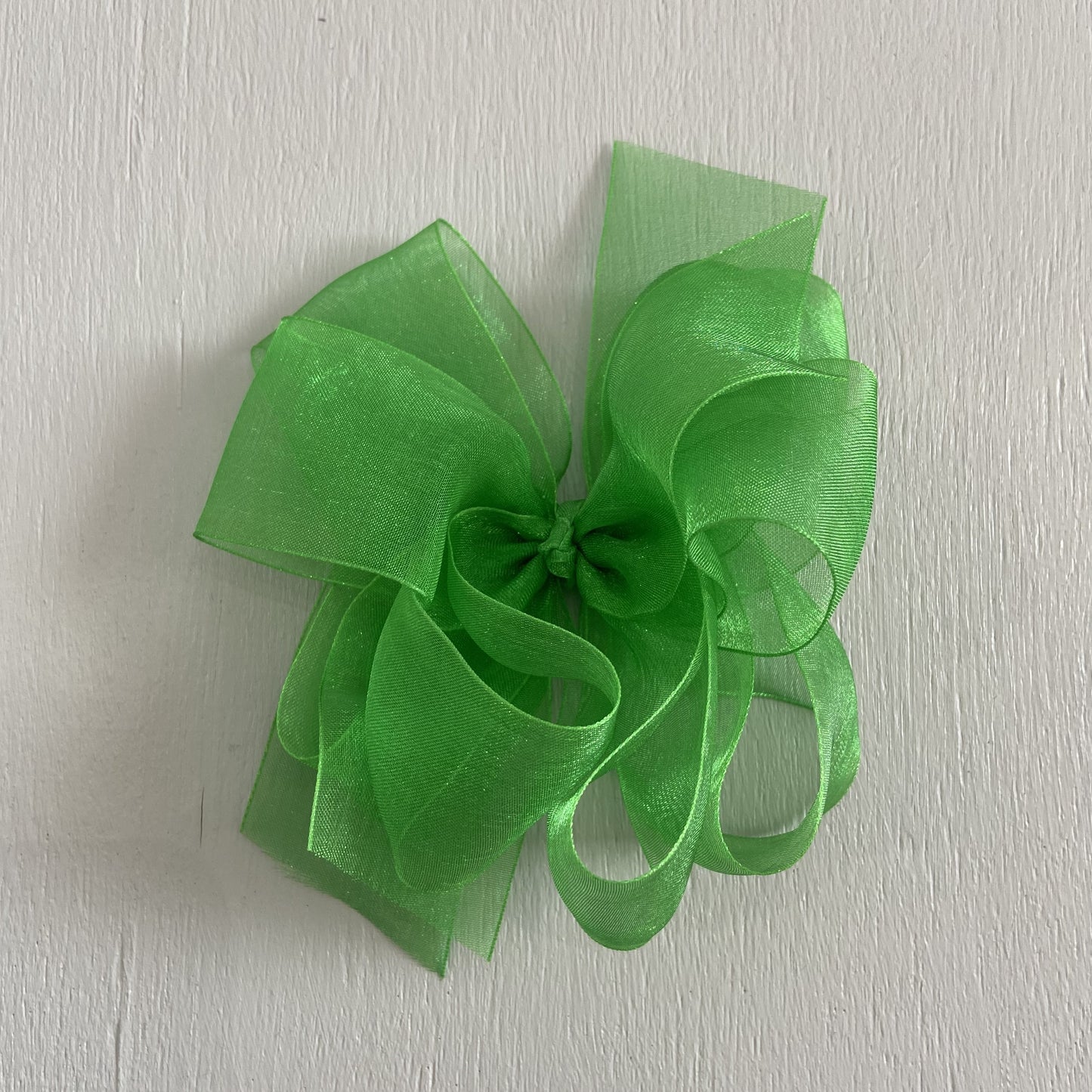 Sheer Bow, Large , Emerald