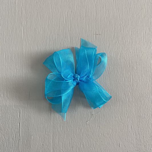Sheer Bow, Small, Turquoise