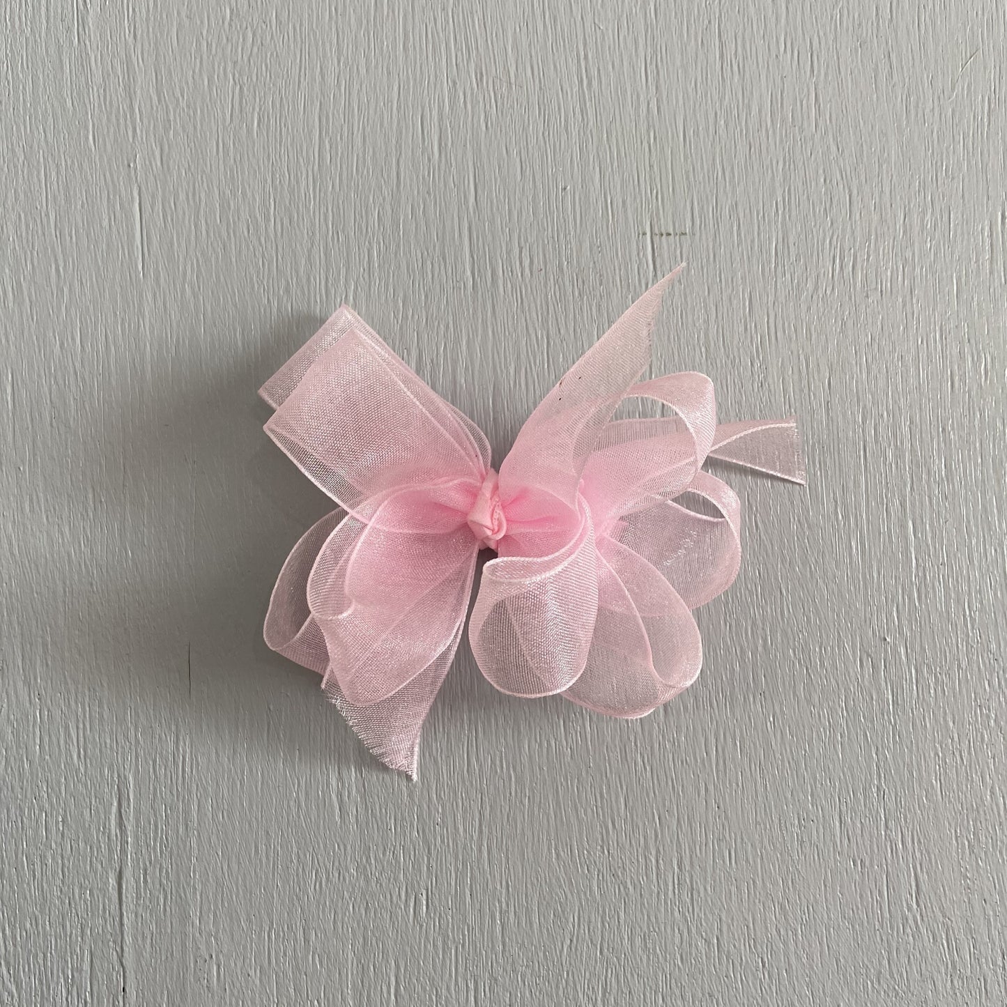 Sheer Bow, Small, Light Pink