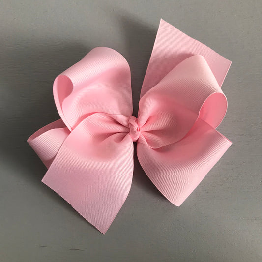 Single Grosgrain Bow, Light Pink