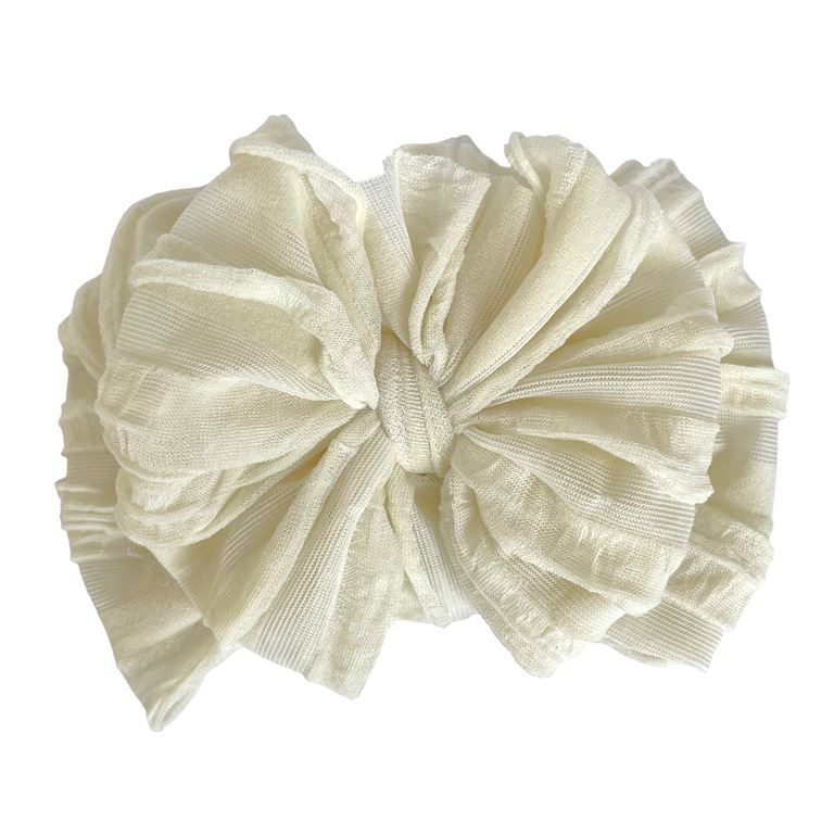 Ruffle Headwrap Ivory