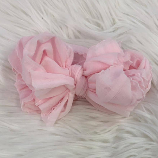 Ruffle Headwrap Perfect Pink