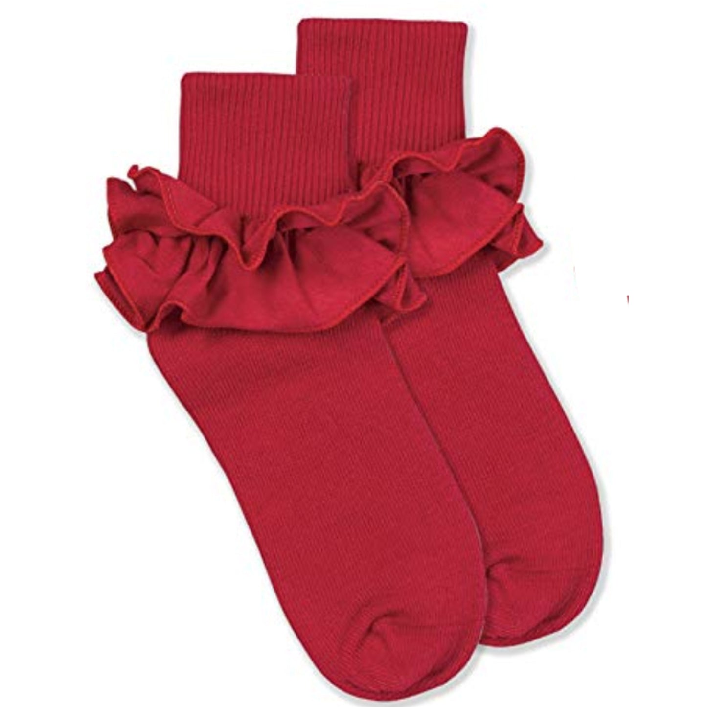 Jefferies Ruffle Sock Red