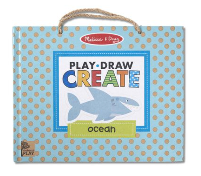 Melissa and Doug Natural Play: Play, Draw, Create Reusable Drawing & Magnet Kit - Ocean
