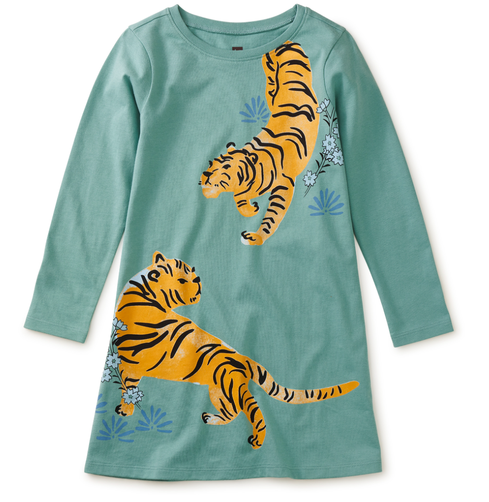 Tea Collection Two Tigers T-Shirt Dress, 2