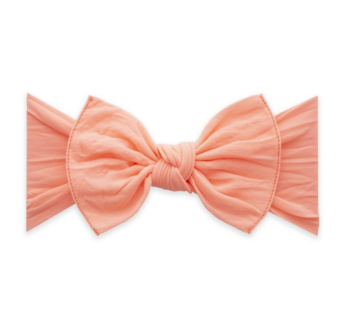 Solid Knot Headband Neon Coral