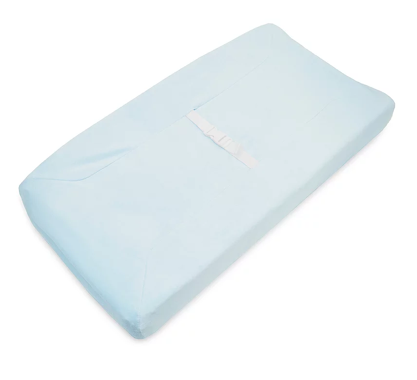 Chenille Changing Pad Cover, Blue
