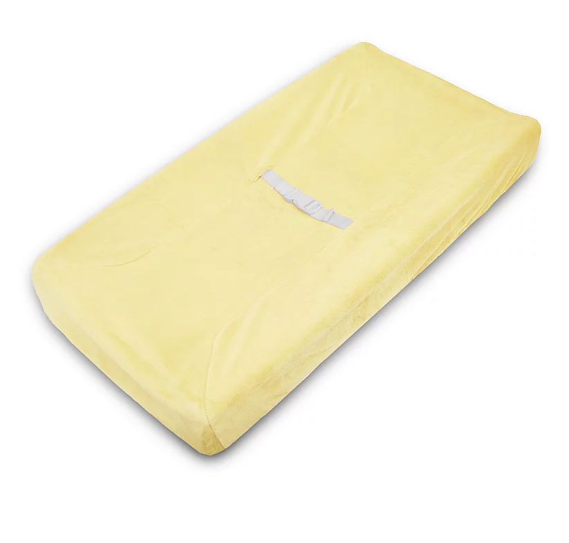 Chenille Changing Pad Cover, Maize