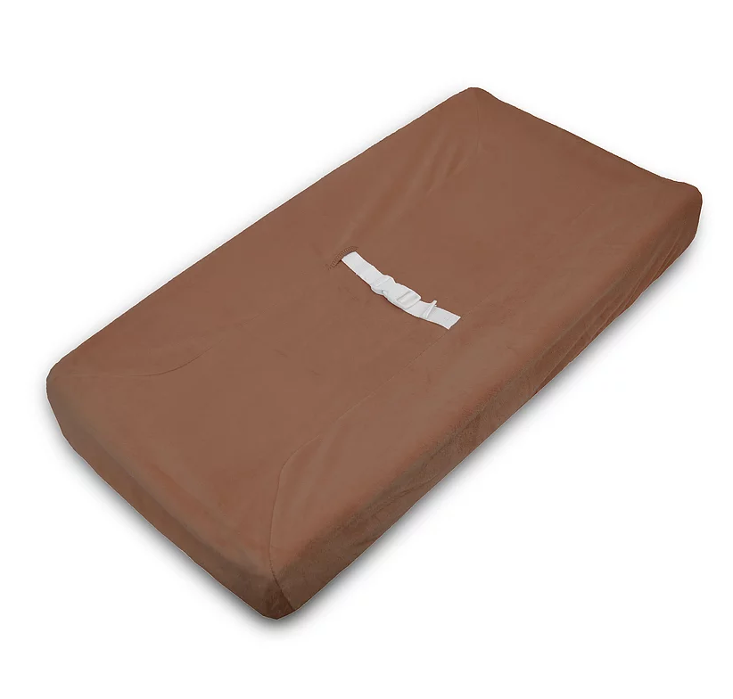 Chenille Changing Pad Cover, Chocolate