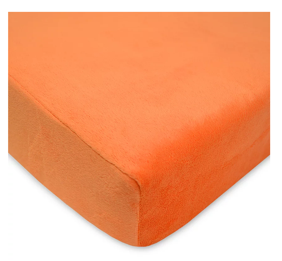 Chenille Crib Sheet, Orange