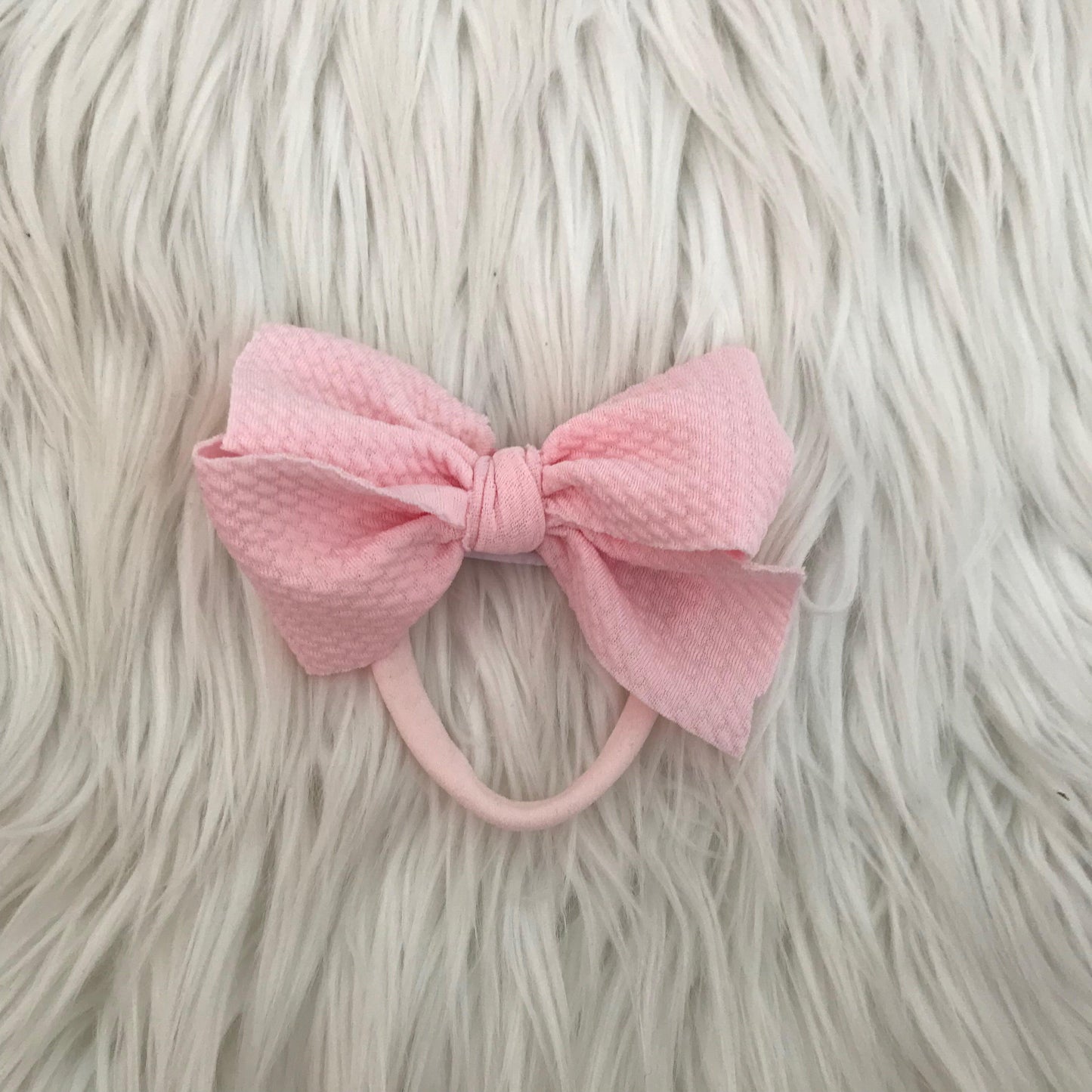 Mini Waffle Knit Headband Light Pink